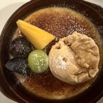 Bistro Mon. Chemin - ラム酒風味のクレームブリュレとキャラメルのソルベ