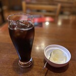 オーレオーレ - 厚切りポークステーキのブラックソースのセットのアイスコーヒー