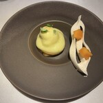 銀座 レカン - 青マンゴーとバジルのスフレグラス