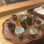 銀座 虎あら - お猪口は自分で選びます^_^