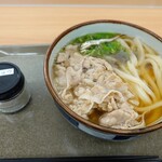 饂飩かねごん - イリコ油の肉うどん（750円）
