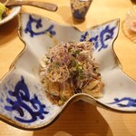 きなり - 炙り鶏皮ポン酢680円