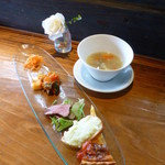 隠れ茶房 茶蔵カフェ - 2014年11月2度目の訪問Zen Lunchi（然ランチ）1,980円の前菜☆☆☆