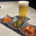 りきちゃん - 3種のキムチも美味しくて。