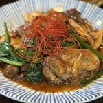 居酒屋燃えた うらめし屋 - 追加注文の牡蠣バター：においだけでビール2杯いける