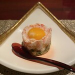 日本を食す 引算 - ズワイガニ、山芋、ジュレで食べます