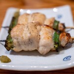 里葉亭 - 2025.9 高坂鶏むね肉とオクラ 柚子胡椒添え