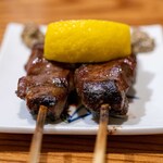 里葉亭 - 2025.9 和牛タンステーキ カットレモン乗せ 粒マスタード添え