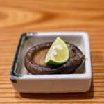 里葉亭 - 2025.9 椎茸焼き 臭橙（かぼす）乗せ
