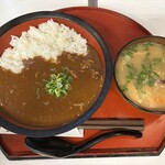 なかむら - Dセット500円(朝カレー丼と豚汁)