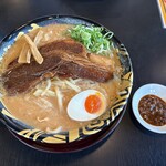 ハルピン 味噌らーめん 雷蔵 - 寝かせダレは別皿にしてみました