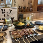 囲炉裏場 焚き火 - 