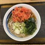 しぶそば - かき揚げ（紅生姜）そば