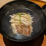 銀座 しのはら - 瀬戸内の鯛と松茸と卵豆腐の椀