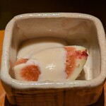 銀座 しのはら - 無花果の胡麻ソースがけ