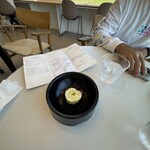 with dog coffee - ワンコご飯