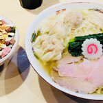 キング製麺 - 全部入り山椒ラーメン180g1,550円(麺130g or 180g選択可)＋マヨチャーシューご飯290円＝合計1,840円