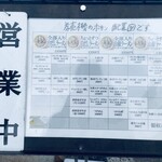 キング製麺 - 外の食券機配置図