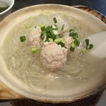 2833 - 鶏つくね団子と冬瓜と春雨の土鍋