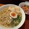 浜堂ラーメン - 料理写真:煮干しラーメン平打ち太麺 チャーシュー丼