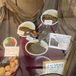 アングル - 店舗前のショーウンドウ。