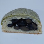 まっしゅ京都 - 抹茶メロンパン断面