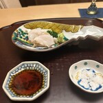 徳ㇵ本也 - お造り②目一鯛とつぶ貝