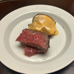 徳ㇵ本也 - 丹波牛味噌漬けと無花果の田楽