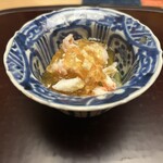 徳ㇵ本也 - 夏そうめん(茄子に葛粉)毛蟹のゼリー乗せ