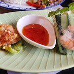 スパイシーマーケット - モチモチ生春巻きの皮が旨いです