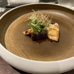 鉄板焼コルザ - 京都の八幡巻きを再解釈した江戸前穴子のグリエ