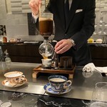 鉄板焼コルザ - サイフォンで淹れたコーヒー