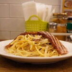 スパゲッティスタンド カルボ - ◉カルボ 小　厚切りベーコン