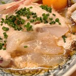 割烹 白鷹 - 皮剥は拍子木状に切り付けました