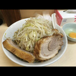 自家製ラーメン大者 - 汁無し、卵。