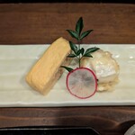 ちせん - 【先付】ポテトサラダinカマンベールチーズと明太子のだし巻き玉子