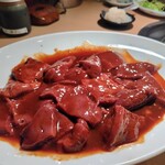 百福 - 牛レバー　3人前@490円(税込み)