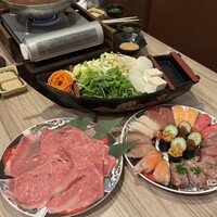 黄金出汁しゃぶと江戸前寿司 肉のあさつ 梅田お初天神店 - 