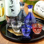 Uni ya - こだわりの日本酒は切子グラスで♪
