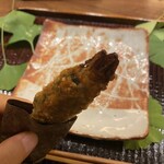 鎌倉 北じま - 子持ち鮎のおかき揚げ