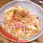 串一徹 - 明太子入り焼うどん￥750　2025.10.2