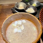 Tokyo Style Noodle ほたて日和 -  特製帆立の昆布水つけ麺の醤油のつけ汁✨