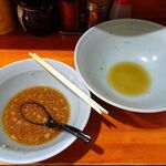 ラーメン 盛太郎 - つけ麺（中盛）1,200円（野菜マシマシ、背脂）