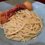 ラーメン 盛太郎 - つけ麺（中盛）1,200円（野菜マシマシ、背脂）