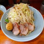 ラーメン 盛太郎 - つけ麺（中盛）1,200円（野菜マシマシ、背脂）