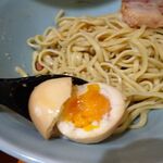 ラーメン 盛太郎 - つけ麺（中盛）1,200円（野菜マシマシ、背脂）