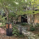 那須高原蕎麦 石心 - 入り口。お子様は大きくなってから。