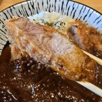スープカレー RAN - かつは揚げたて、厚みもあってジューシー！旨い！