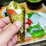 丸山鮮魚店 - 手巻き鉄火巻きだよ