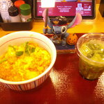 なか卯 - 旨辛牛肉つけそば 特 ＆ 親子丼 大 ＆ 白玉抹茶ラテ